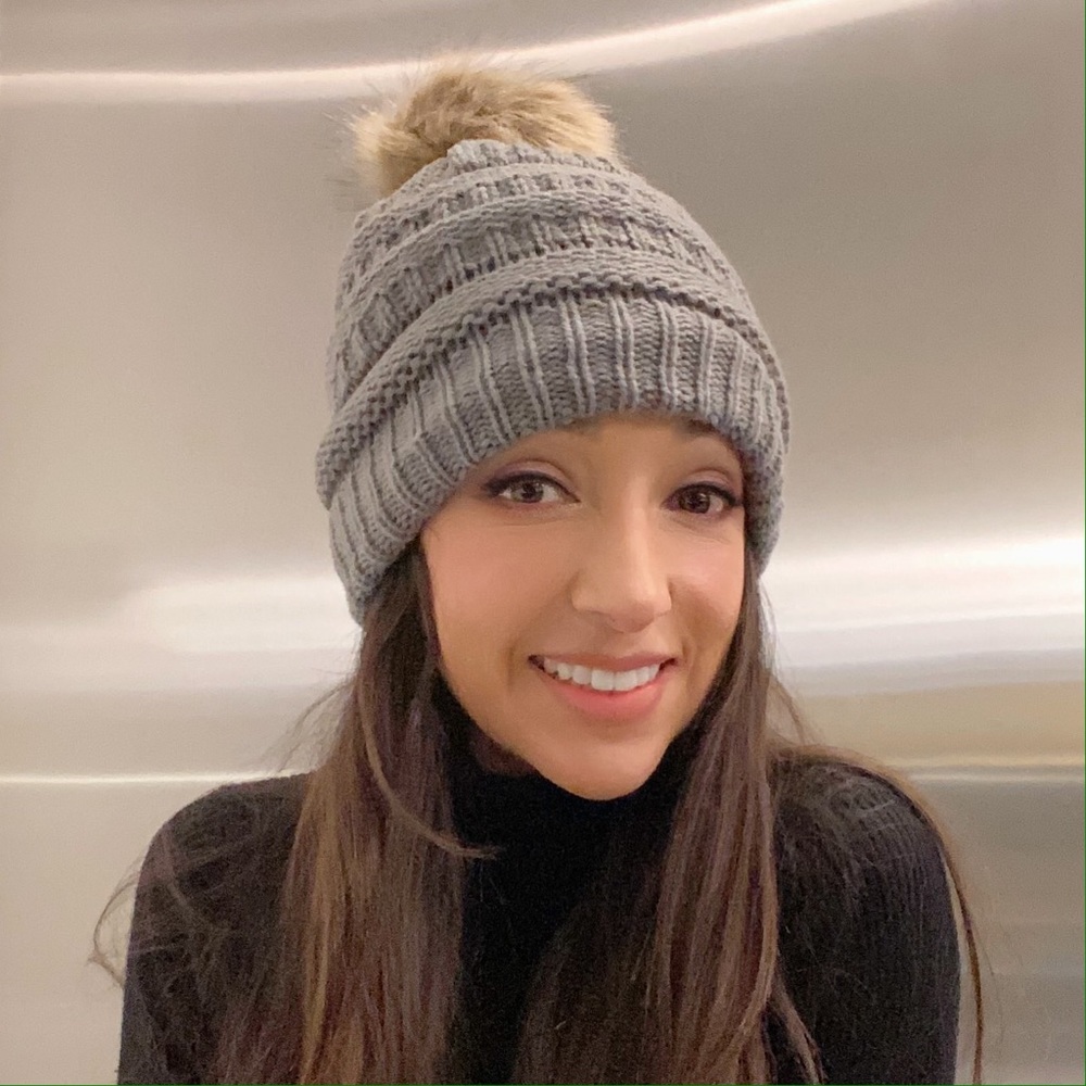 ❤️Pom beanie grey - Picture 2 of 7